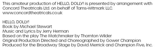 Hello Dolly text